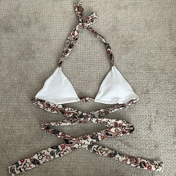White wrap bikini top - Picture 1 of 4
